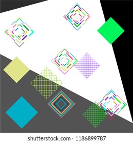 abstract geometry background with rhombus. Vector template for your design