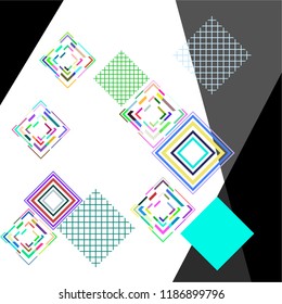 abstract geometry background with rhombus. Vector template for your design