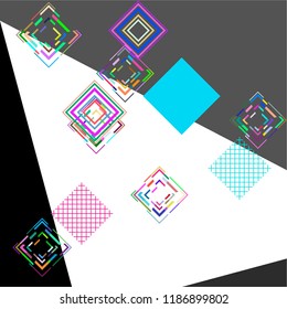 abstract geometry background with rhombus. Vector template for your design