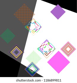 abstract geometry background with rhombus. Vector template for your design