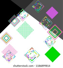 abstract geometry background with rhombus. Vector template for your design