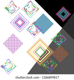 abstract geometry background with rhombus. Vector template for your design