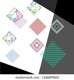 abstract geometry background with rhombus. Vector template for your design