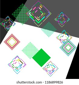 abstract geometry background with rhombus. Vector template for your design