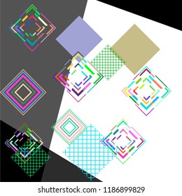 abstract geometry background with rhombus. Vector template for your design