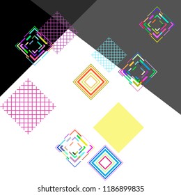 abstract geometry background with rhombus. Vector template for your design