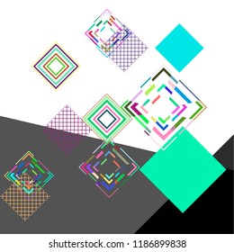 abstract geometry background with rhombus. Vector template for your design