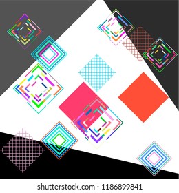 abstract geometry background with rhombus. Vector template for your design