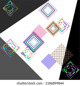 abstract geometry background with rhombus. Vector template for your design