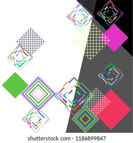 abstract geometry background with rhombus. Vector template for your design