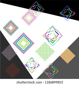 abstract geometry background with rhombus. Vector template for your design