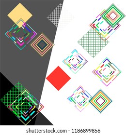 abstract geometry background with rhombus. Vector template for your design