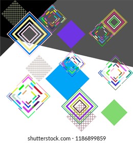 abstract geometry background with rhombus. Vector template for your design