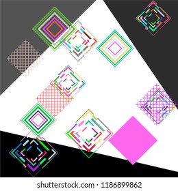 abstract geometry background with rhombus. Vector template for your design