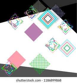 abstract geometry background with rhombus. Vector template for your design