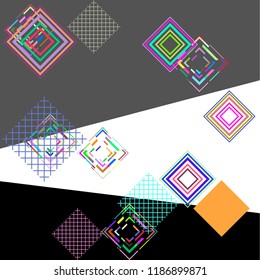 abstract geometry background with rhombus. Vector template for your design