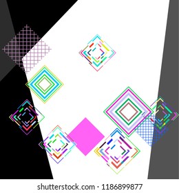 abstract geometry background with rhombus. Vector template for your design