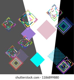 abstract geometry background with rhombus. Vector template for your design