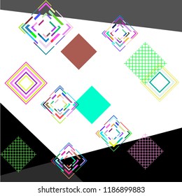 abstract geometry background with rhombus. Vector template for your design