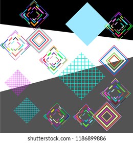 abstract geometry background with rhombus. Vector template for your design