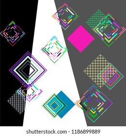 abstract geometry background with rhombus. Vector template for your design