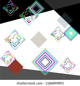 abstract geometry background with rhombus. Vector template for your design