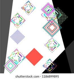 abstract geometry background with rhombus. Vector template for your design