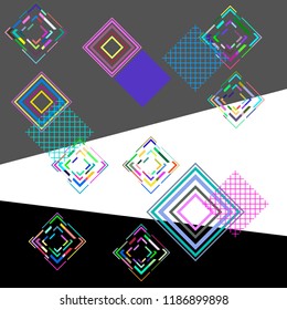 abstract geometry background with rhombus. Vector template for your design