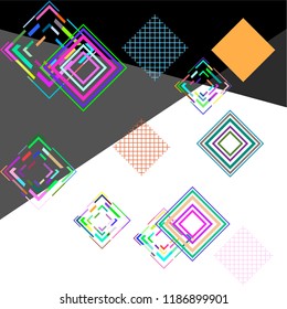 abstract geometry background with rhombus. Vector template for your design