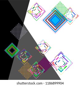 abstract geometry background with rhombus. Vector template for your design