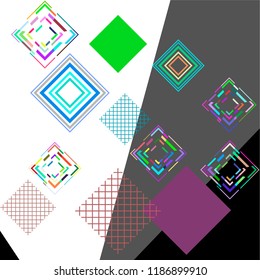 abstract geometry background with rhombus. Vector template for your design