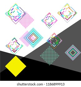 abstract geometry background with rhombus. Vector template for your design