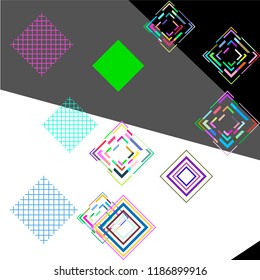 abstract geometry background with rhombus. Vector template for your design