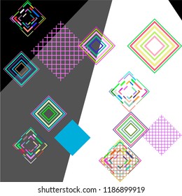 abstract geometry background with rhombus. Vector template for your design