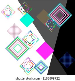 abstract geometry background with rhombus. Vector template for your design