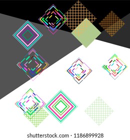 abstract geometry background with rhombus. Vector template for your design