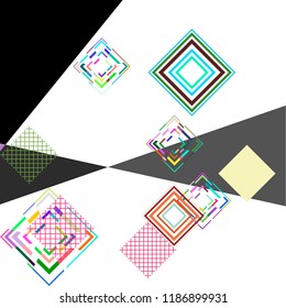 abstract geometry background with rhombus. Vector template for your design