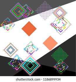 abstract geometry background with rhombus. Vector template for your design