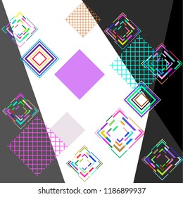 abstract geometry background with rhombus. Vector template for your design