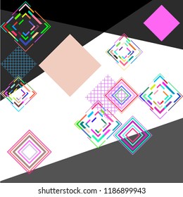 abstract geometry background with rhombus. Vector template for your design