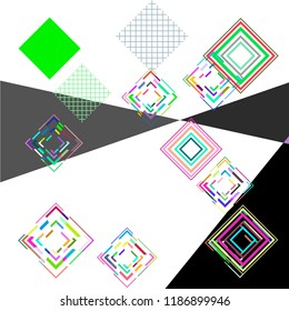 abstract geometry background with rhombus. Vector template for your design