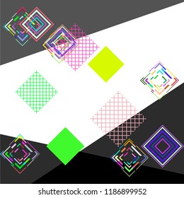 abstract geometry background with rhombus. Vector template for your design