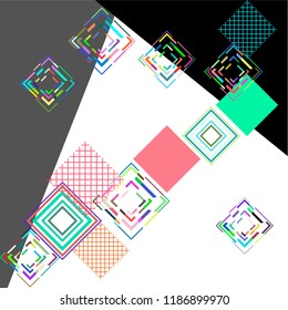 abstract geometry background with rhombus. Vector template for your design