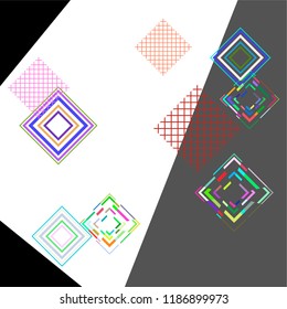 abstract geometry background with rhombus. Vector template for your design