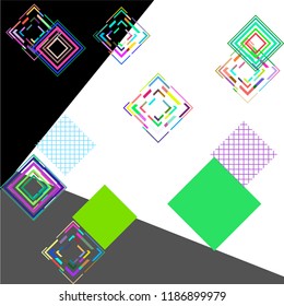 abstract geometry background with rhombus. Vector template for your design