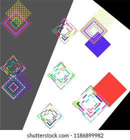 abstract geometry background with rhombus. Vector template for your design