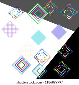 abstract geometry background with rhombus. Vector template for your design