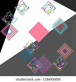 abstract geometry background with rhombus. Vector template for your design