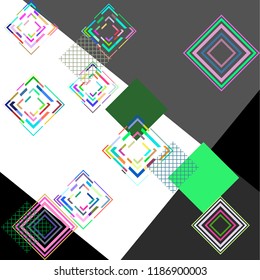 abstract geometry background with rhombus. Vector template for your design