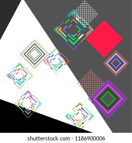 abstract geometry background with rhombus. Vector template for your design